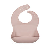 Silicone Waterproof Baby Bib - Dusty Pink