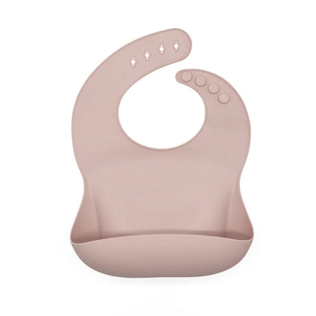 Silicone Waterproof Baby Bib - Dusty Pink