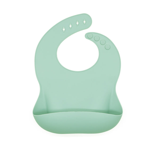 Silicone Waterproof Baby Bib - Mint Green