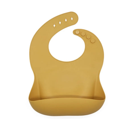 Silicone Waterproof Baby Bib - Mustard